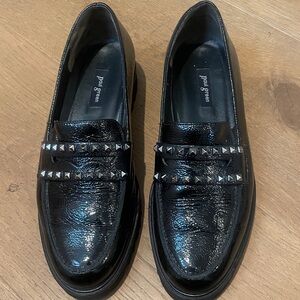 Black Studded Loafers